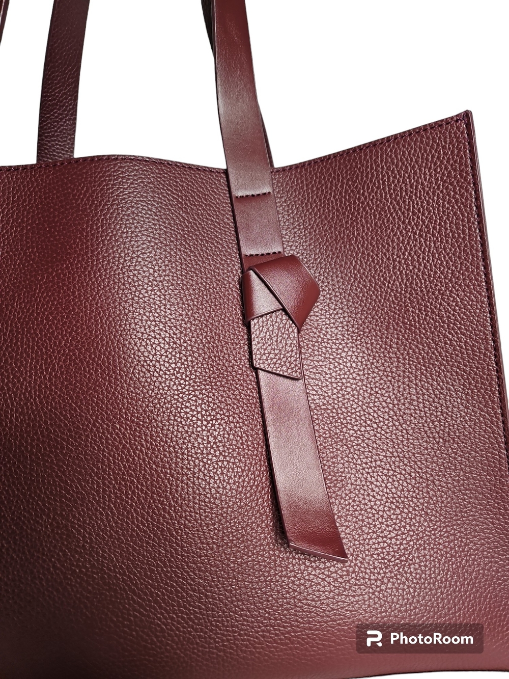 Rachel Zoe Arialith Burgandy Vegan Leather Everyday Tote Bag - Picture 6 of 7
